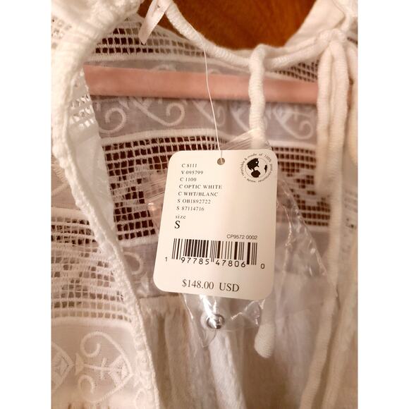 NWT - Free People Blouse - White Spanish Lace Boho - Sz: S - Picture 4 of 5